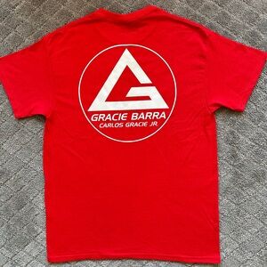 GRACIE BARRA JIU-JITSU Red Short Sleeve XL size Adult T-Shirt